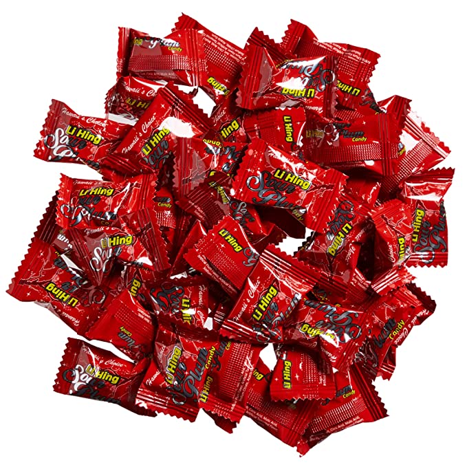 Hawaii's Choice Li Hing Hawaiian Hard Candies - Individually Wrapped Li Hing Sour Plum Candy 4.2 oz (120g) Bag - 6 Pack - Reg. $6.38/bag, 10% Special@ $5.74/bag (USD)